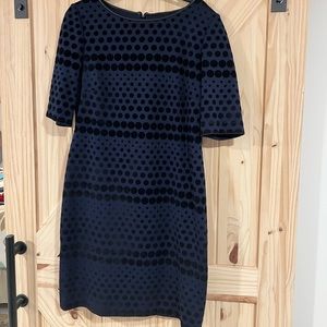 Tahari ASL Black and Navy fitted dress